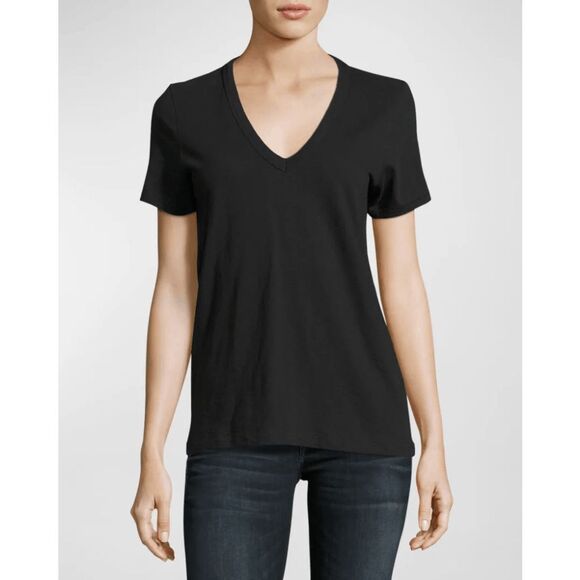 Rag & Bone Jeans New York The Vee Basic Black T-Shirt Medium - Picture 8 of 9